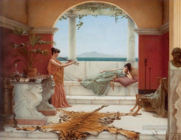 ジョン・ウィリアム・ゴッドワード Painting - 夏の日の甘い昼寝 新古典主義の女性 ジョン・ウィリアム・ゴッドワード